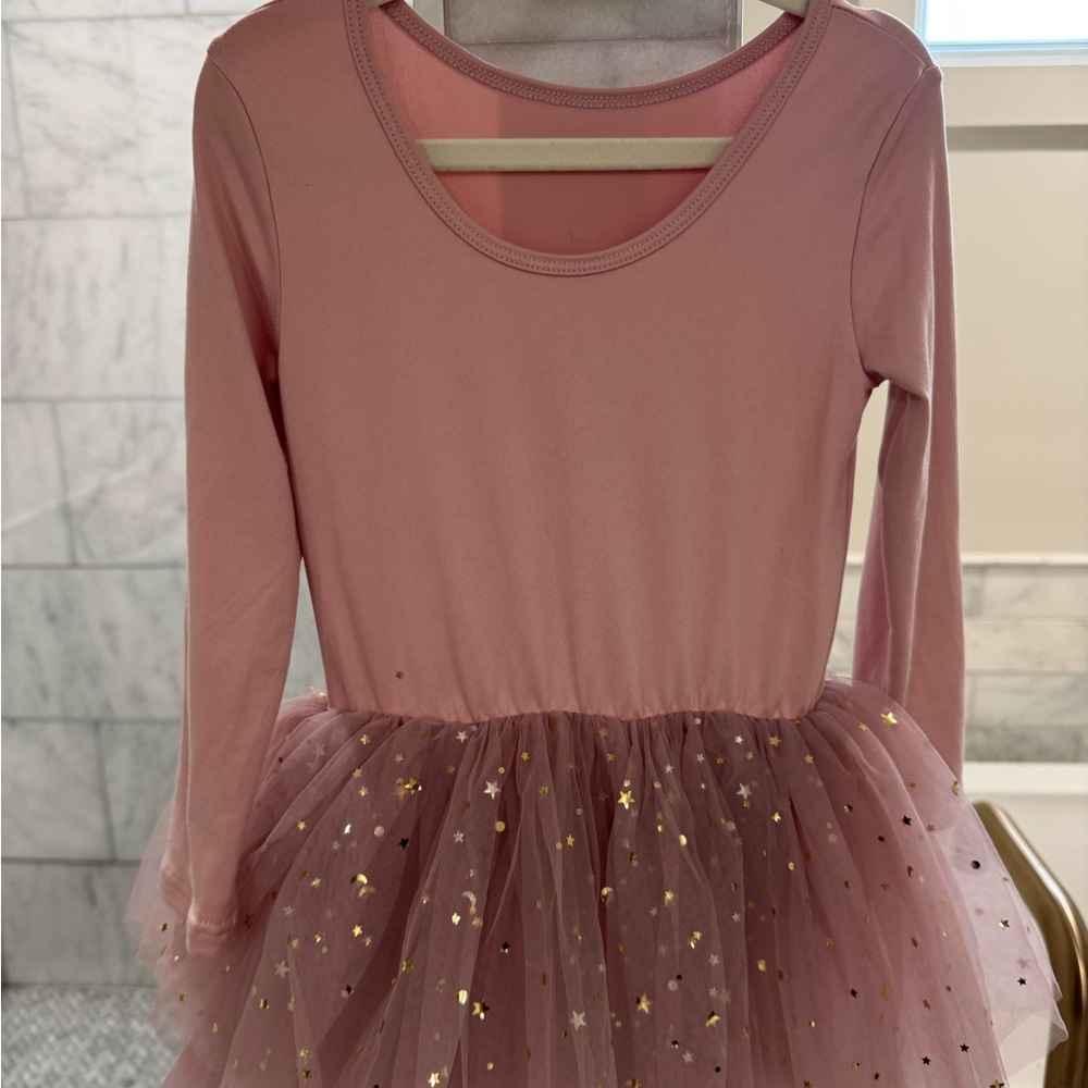 Girls Pink Tulle Star Ballet Dress
